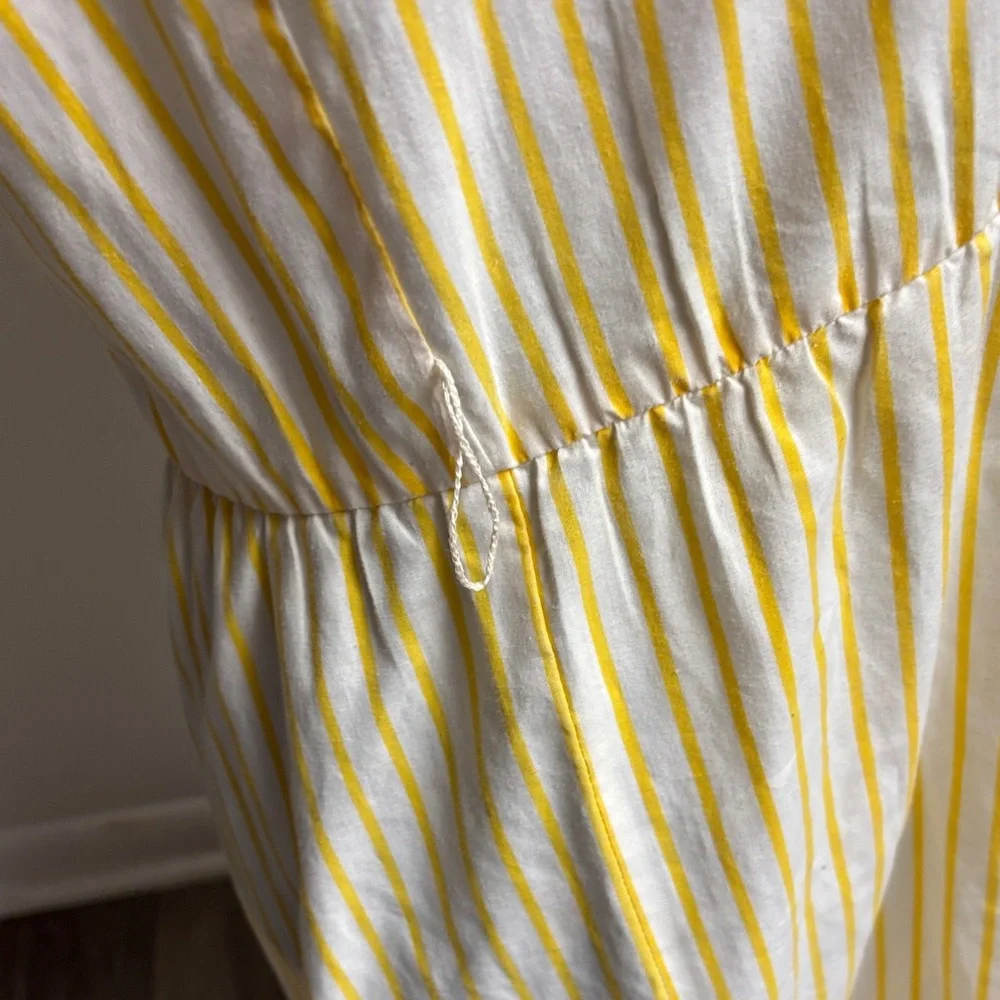 Vintage 60’s Yellow Striped Midi Dress - Picture 7 of 16